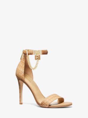 michael kors embossed leather shoes|Michael Kors crocodile sandals.